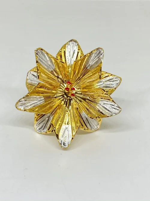 PURE SILVER DUAL TONED SILVER FLOWER