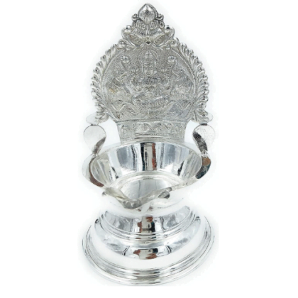 Pure Silver Lakshmi Diya Oil Lamp