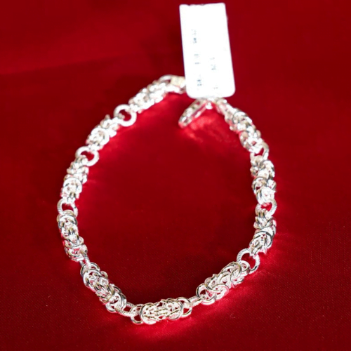 Pure silver Cluster Of Circle Boys Silver Bracelet