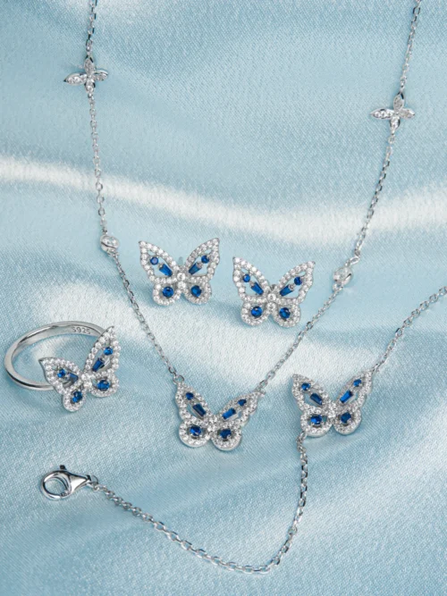 Pure Silver Butterfly Combo Set
