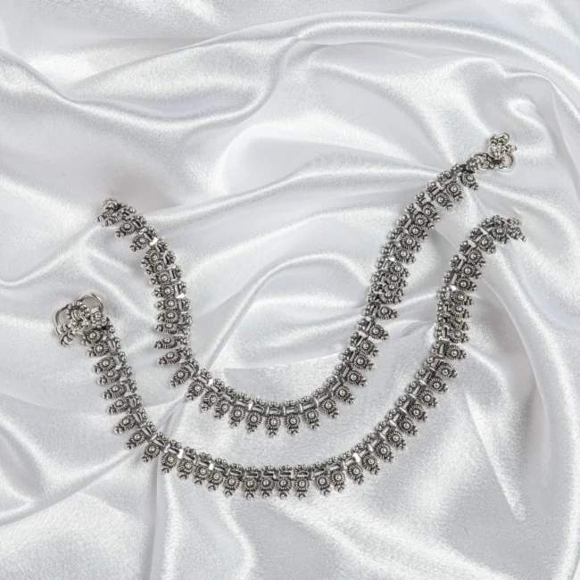Pure Silver Antique Heavy Payal