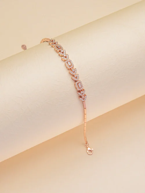 Pure Silver Rose Gold Imported Bracelet