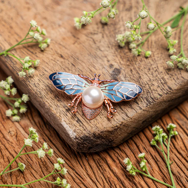 Pure Silver Unique Butterfly Broach / Saree Pin