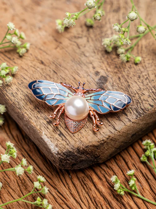 Pure Silver Unique Butterfly Broach / Saree Pin