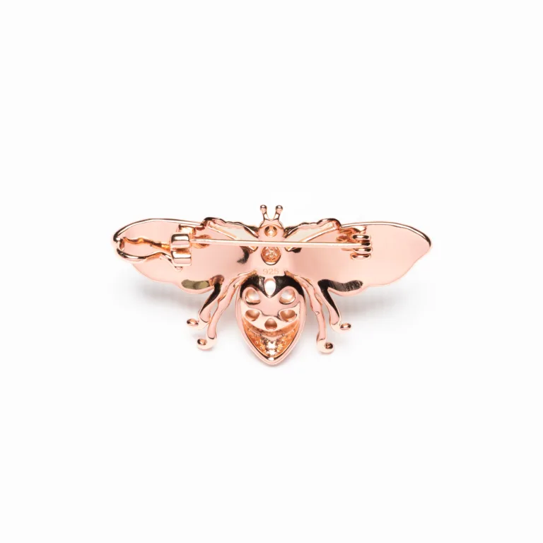 Pure Silver Unique Butterfly Broach / Saree Pin - Image 2