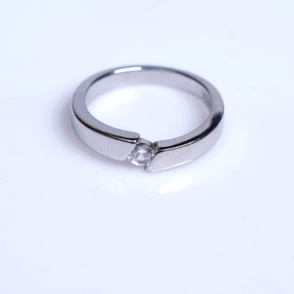 Pure Silver Ad Stones Fingure Ring
