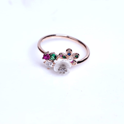 Pure Silver Rose Gold Ring