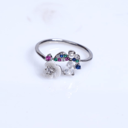 92.5 Sterling Silver Multicolour Ring