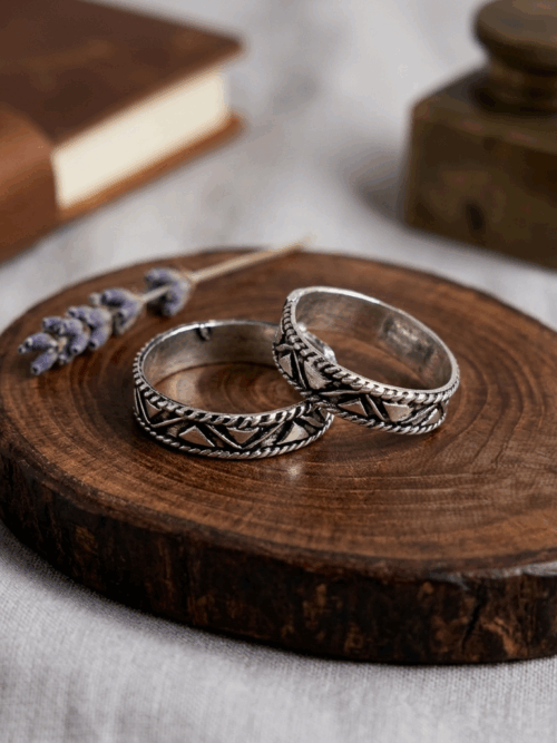 92.5 Sterling Silver geometric toe ring