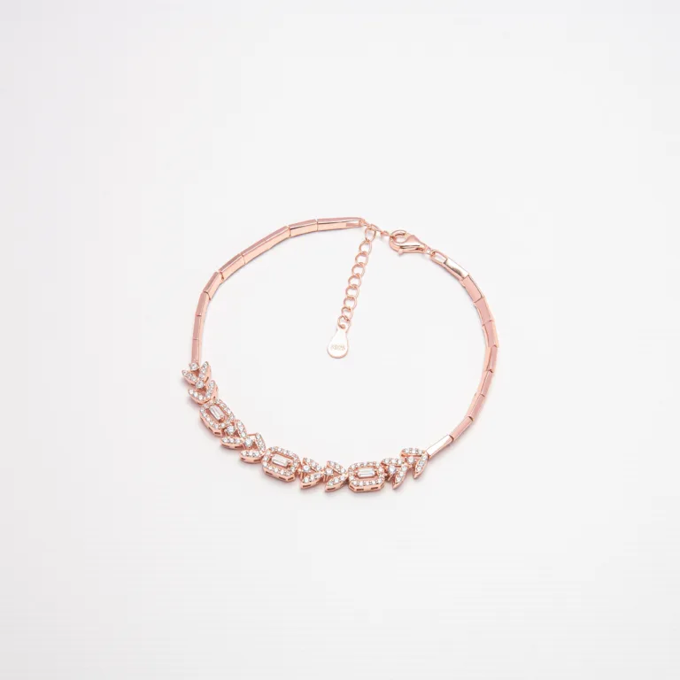 Pure Silver Rose Gold Imported Bracelet - Image 2