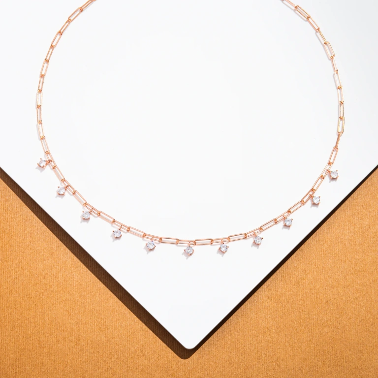 Pure Silver Rose Gold Chain / Necklace