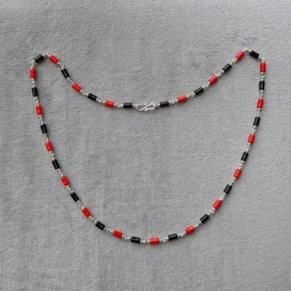 Pure Silver Red Black Box Babby Chain