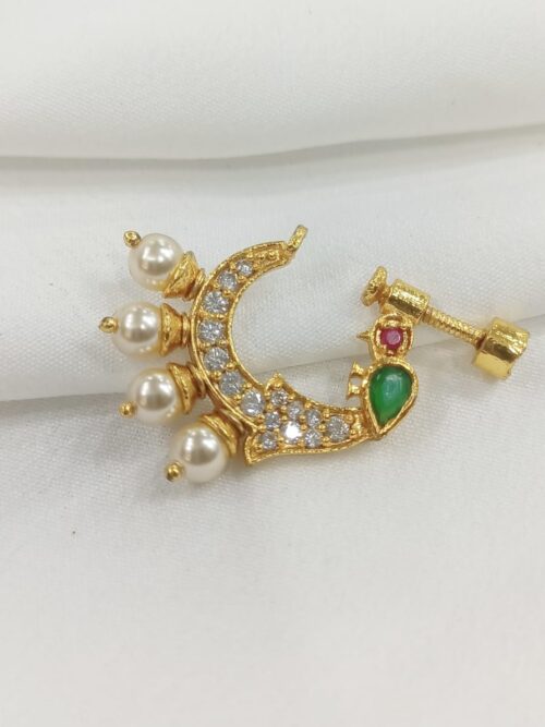 Pure Silver Green Peacock Nath