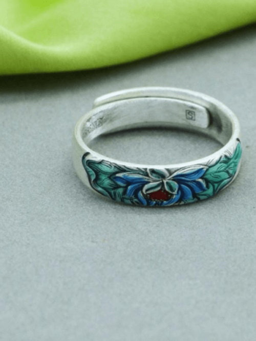 999 Pure Silver Adjustable Ring