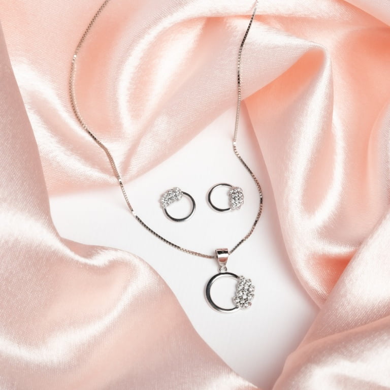 Pure Silver Merry Leaf Set
