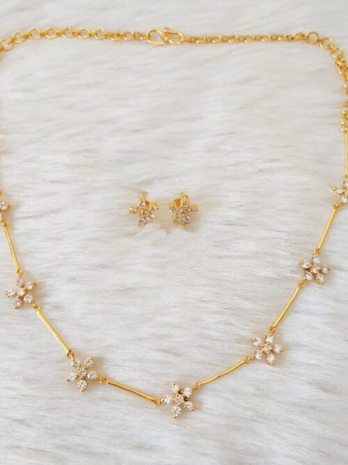 Nakshatara Gold Plated Pure Silver Necklace