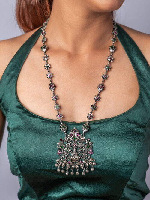Pure Silver lakshmi antique long haar