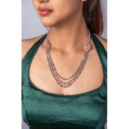 Magnificent Peacock Three layer Necklace