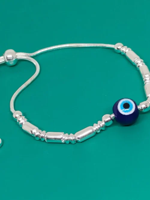 Pure Silver Evil Eye Bracelet