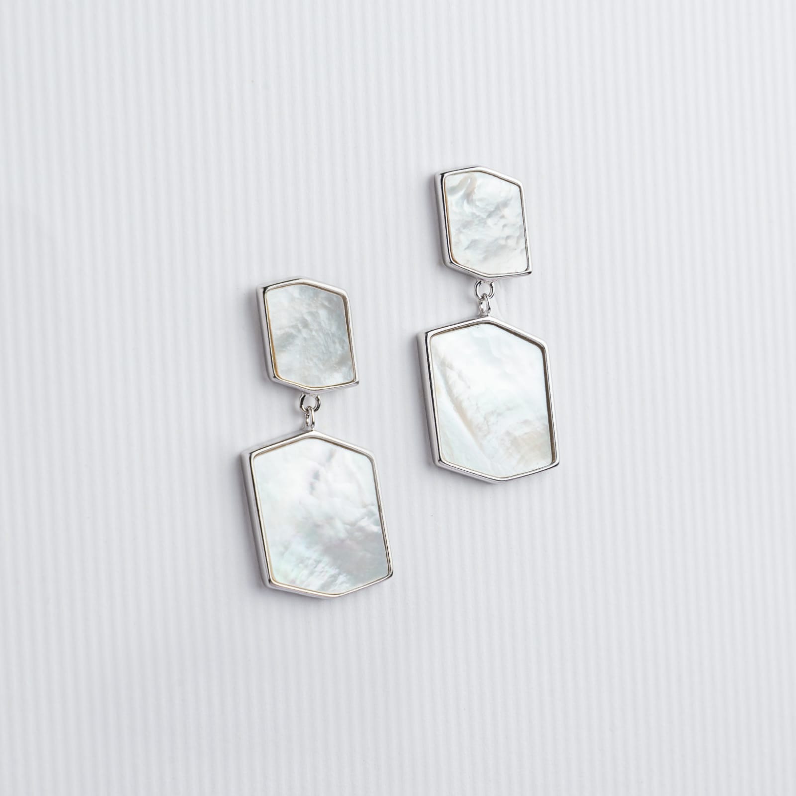 Pure Silver Mother of Pearl danglers
