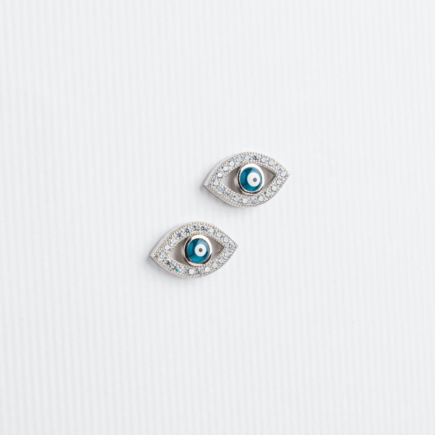 Pure Silver Evil Eye With Eyelashes