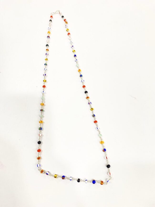 Pure Silver Drishti Mani Small Bead Chain - Image 2
