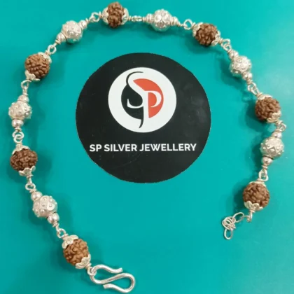 Pure Silver Rudraksha Bracelet