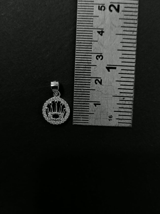 Pure Silver King Crown Pendant - Image 2