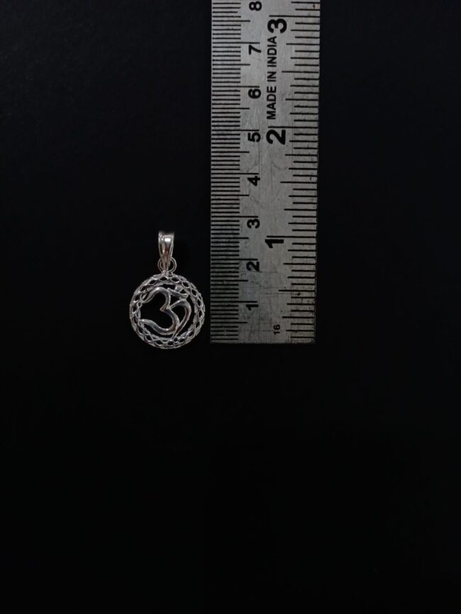 Pure Silver OM Pendant - Image 2