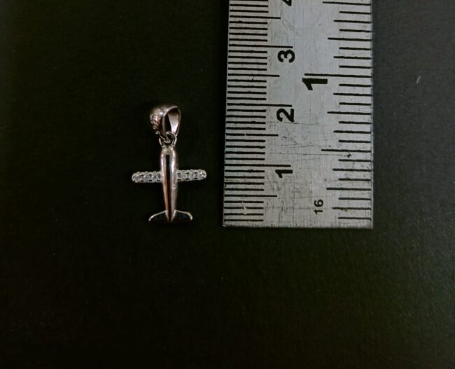 Pure Silver Aeroplane Pendant - Image 2