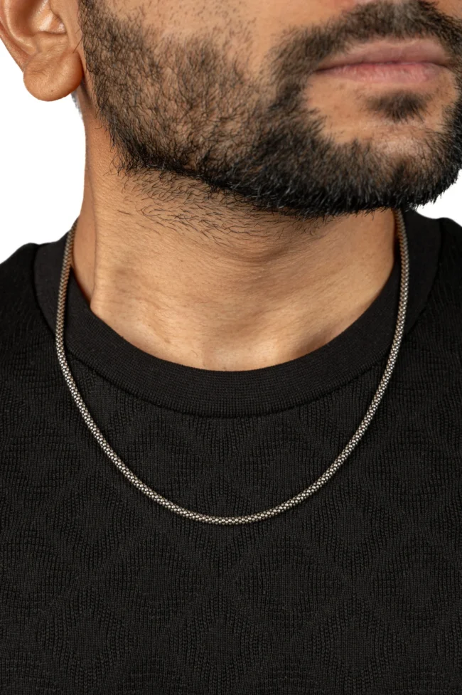 Pure Silver Thai Made Oxidized Chain