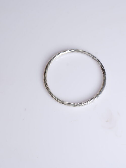 Pure Silver Rope Design Pattern Solid Kada