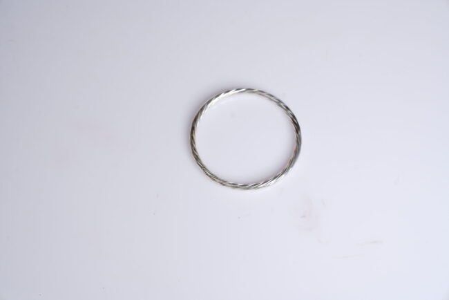Pure Silver Rope Design Pattern Solid Kada