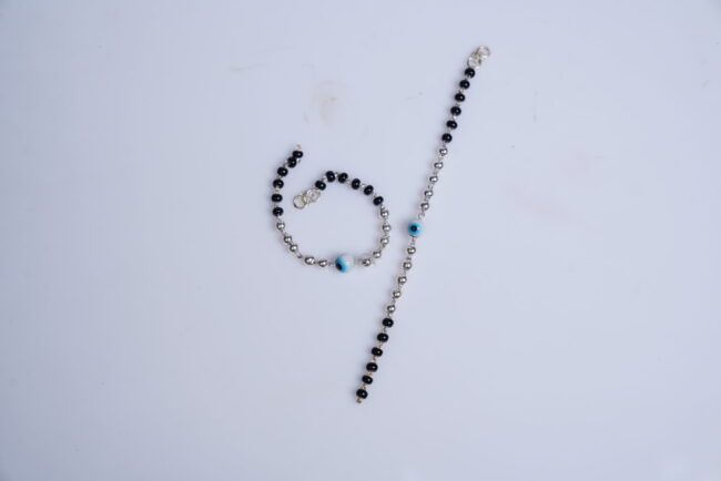 Silver Evil Eye baby Payal