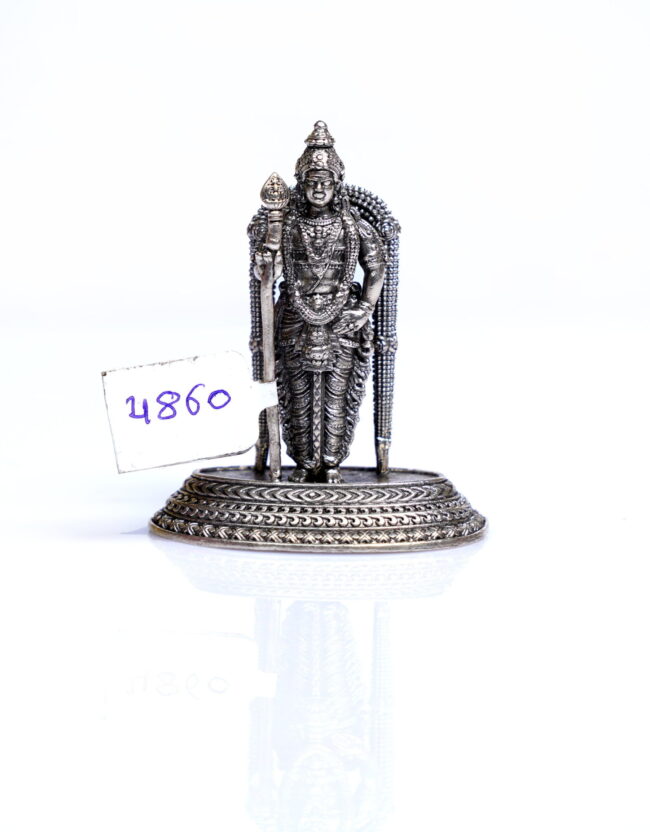 Murugan Pure Silver Antique Idol