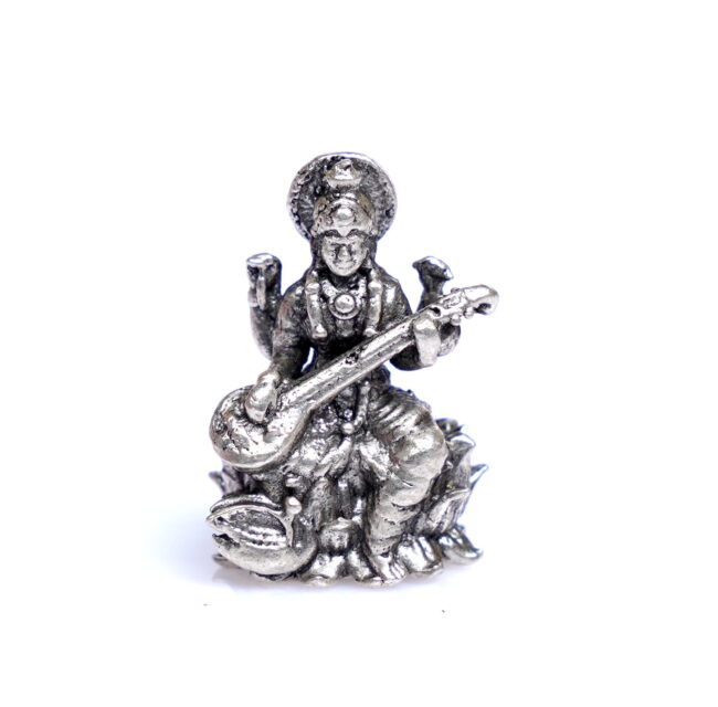 Pure Silver Maa Saraswati Idol