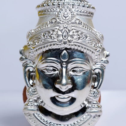 Pure Silver Lakshmi Mukut (face)