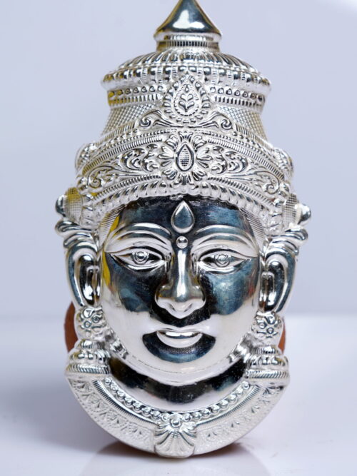 Pure Silver Lakshmi Mukut (face)