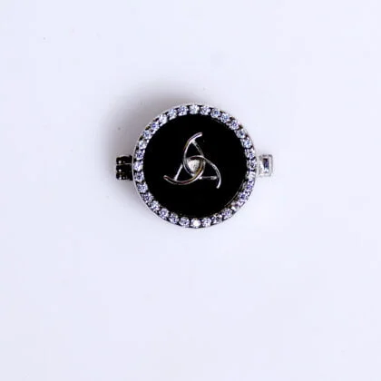 925 Pure Silver Black Shirt Button