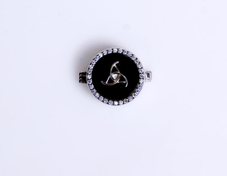 925 Pure Silver Black Shirt Button
