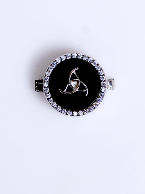 925 Pure Silver Black Shirt Button