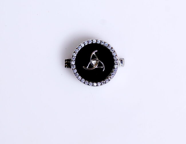 925 Pure Silver Black Shirt Button