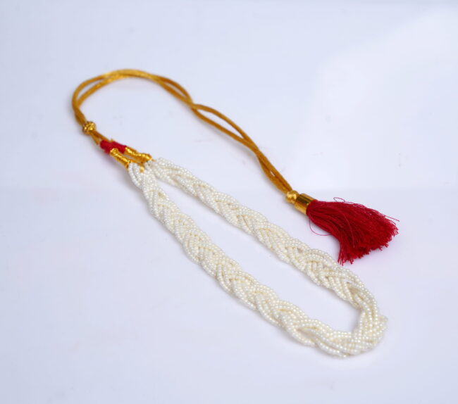 White Pearl Twisted Necklace