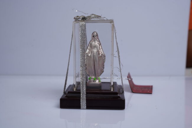 Pure Silver Mother Mary idol box