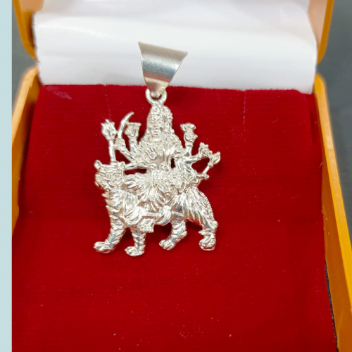 Pure Silver Maa Durga Pendant