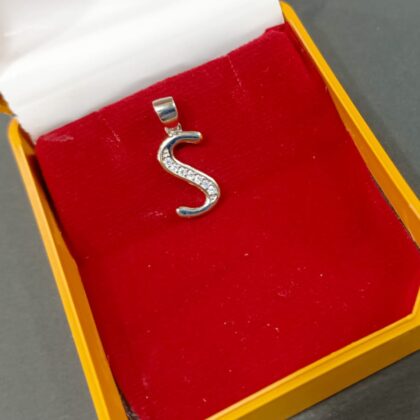 Pure Silver S Letter Pendant