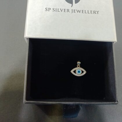 Pure Silver Evil Eye (Full Stone ) pendant