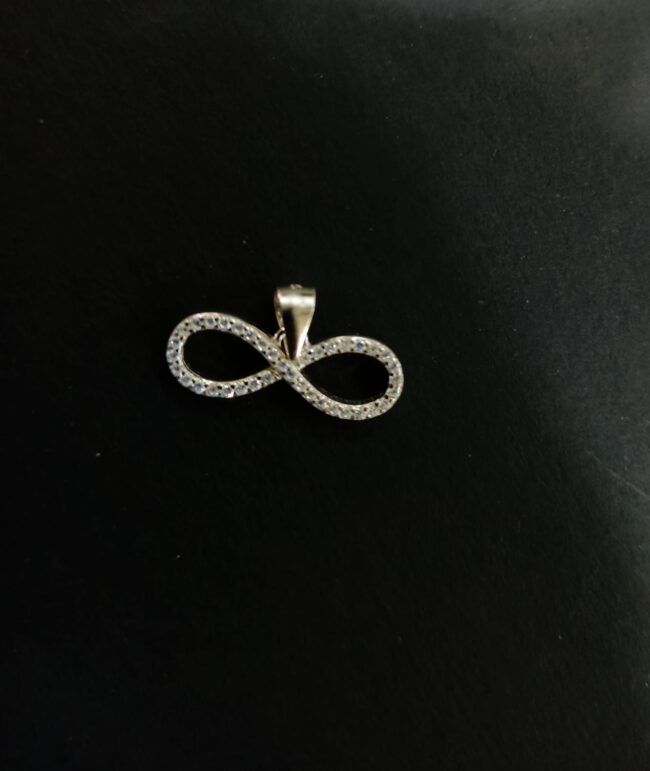 Pure Silver Infinity Stone Pendant - Image 2