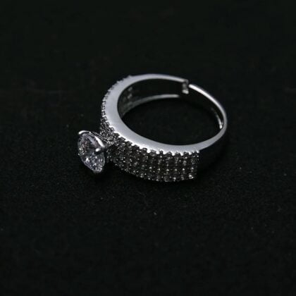 Silver Adjustable Cocktail Ring