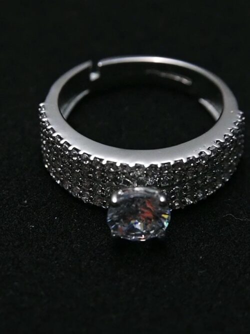 Pure Silver Adjustable Cocktail Ring
